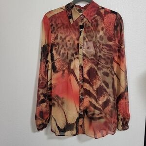 NWT DaNang 100% silk sheer top to wear size medium